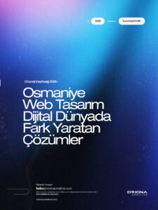 Osmaniye profesyonel web tasarım, e-ticaret ve dijital pazarlama ajansı